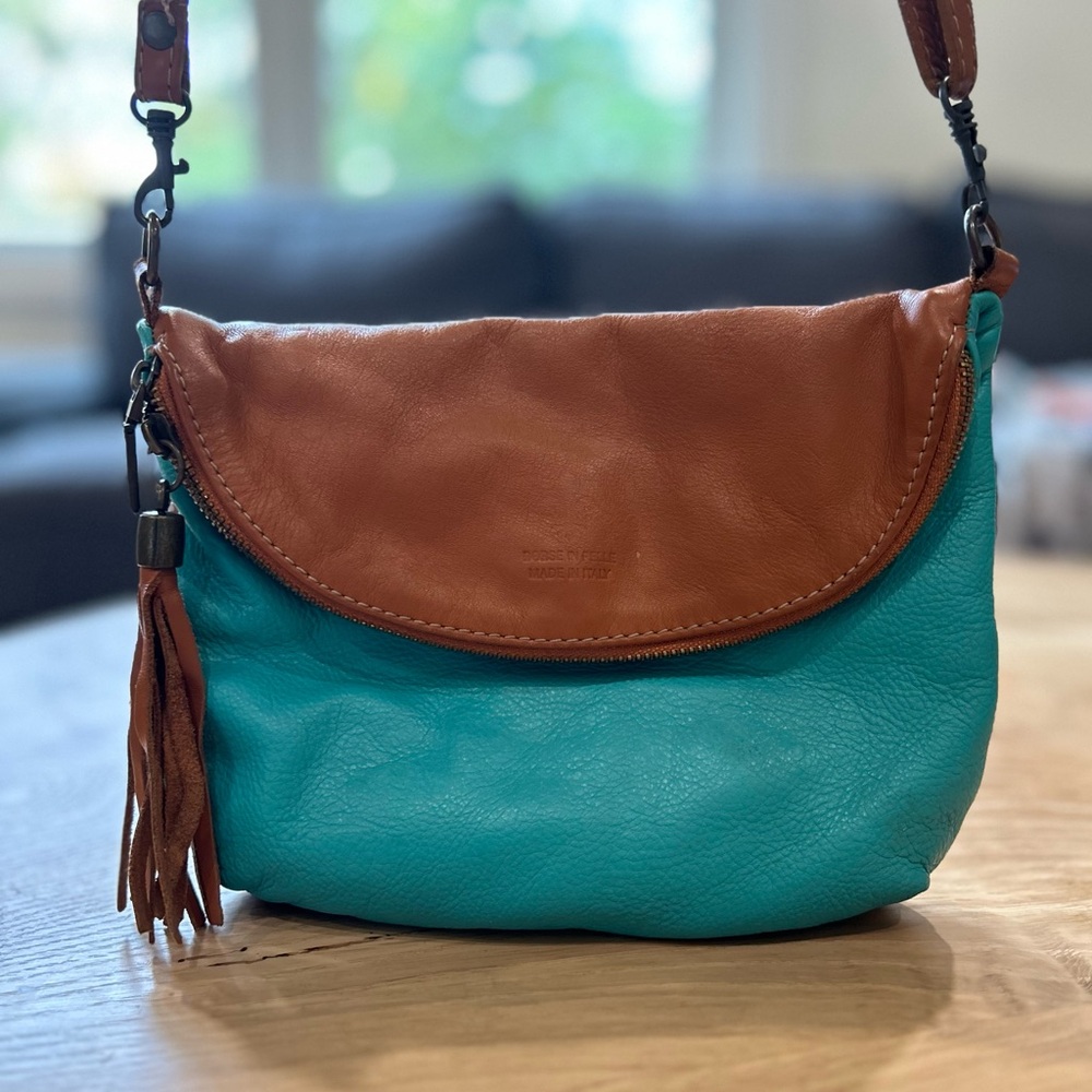 Small Italian leather crossbody